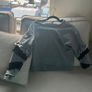 JCREW KNIT SLEEVE SHIRT